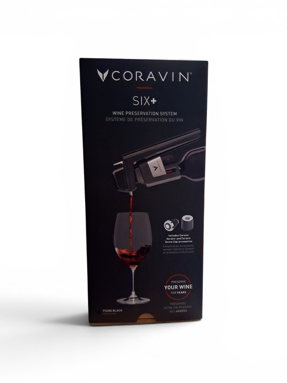 Coravin SIX+ Wine Preservation System - Piano Black New